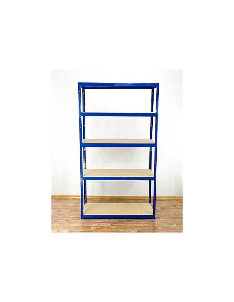 Regały - Regał Helios 196x110x50 cm 5 półek/350kg Biało-Niebieski - product b2b.wamar.biz 3