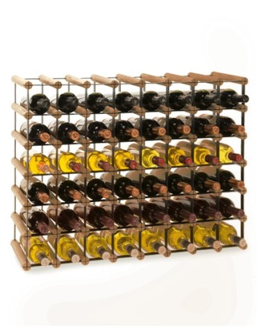 Regały - Stojak na 48 Butelek Szklanych/ PET — RW-8/ 8x6 — Brązowy - product 4