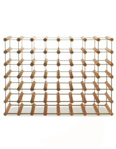 Regały - Stojak na 48 Butelek Szklanych/ PET — RW-8/ 8x6 — Brązowy - product 6