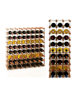 Stojak na 64 Butelki Szklane/ PET — RW-8/ 8x8 — Brązowy