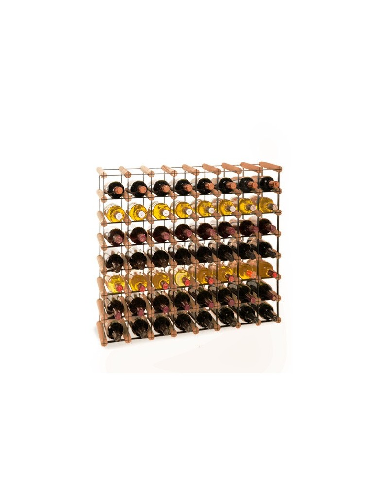 Regały - Stojak na 56 Butelek Szklanych/ PET — RW-8/ 8x7 — Brązowy - product b2b.wamar.biz 2