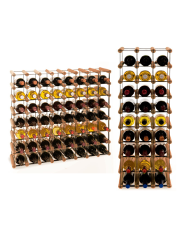 Stojak na 56 Butelek Szklanych/ PET — RW-8/ 8x7 — Brązowy