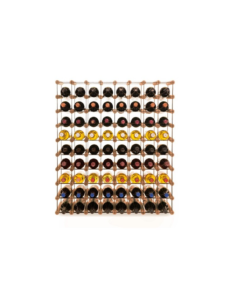 Regały - Stojak na 72 Butelki Szklane/ PET — RW-8/ 8x9 — Brązowy - produkt b2b.wamar.biz 1