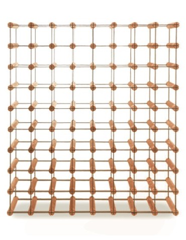 Regały - Stojak na 72 Butelki Szklane/ PET — RW-8/ 8x9 — Brązowy - produkt 3