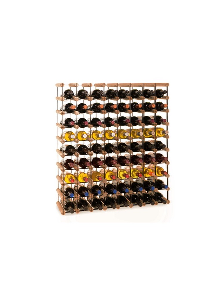 Regały - Stojak na 72 Butelki Szklane/ PET — RW-8/ 8x9 — Brązowy - produkt b2b.wamar.biz 4