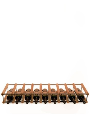 Stojak na 9 Butelek Szklanych/ PET — RW-8/ 9x1 — Brązowy - product 2