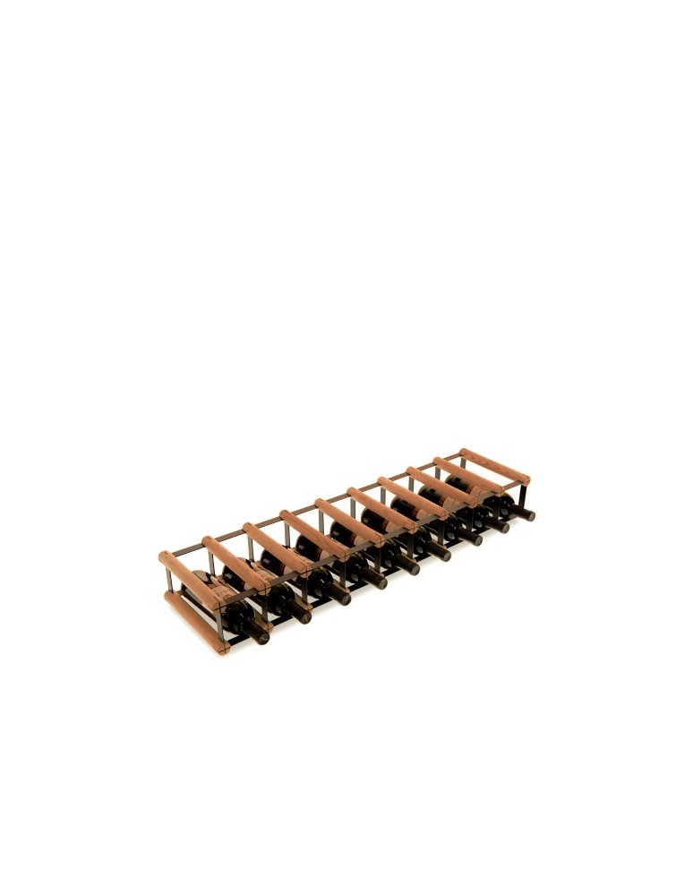 Regały - Stojak na 9 Butelek Szklanych/ PET — RW-8/ 9x1 — Brązowy - produkt b2b.wamar.biz 4