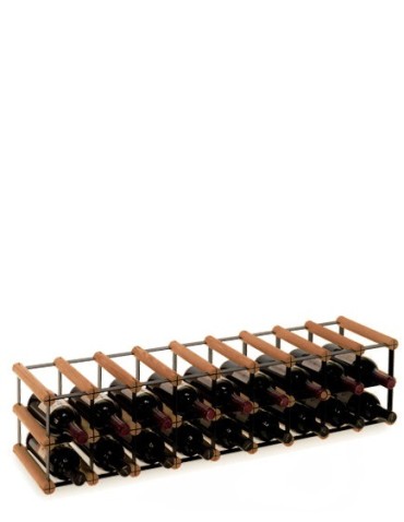 Regały - Stojak na 18 Butelek Szklanych/ PET — RW-8/ 9x2 — Brązowy - product 4