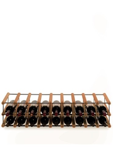 Regały - Stojak na 18 Butelek Szklanych/ PET — RW-8/ 9x2 — Brązowy - product 5