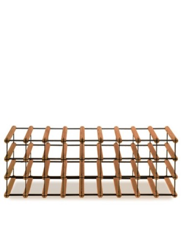 Regały - Stojak na 27 Butelek Szklanych/ PET — RW-8/ 9x3 — Brązowy - product 3