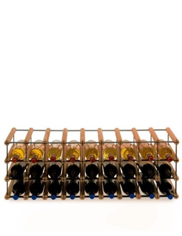 Regały - Stojak na 27 Butelek Szklanych/ PET — RW-8/ 9x3 — Brązowy - product 5