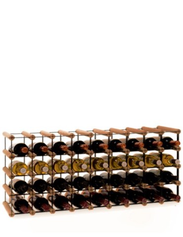 Regały - Stojak na 36 Butelek Szklanych/ PET — RW-8/ 9x4 — Brązowy - product 4