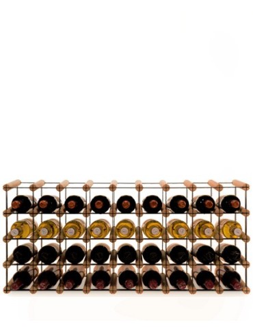 Regały - Stojak na 36 Butelek Szklanych/ PET — RW-8/ 9x4 — Brązowy - product 5