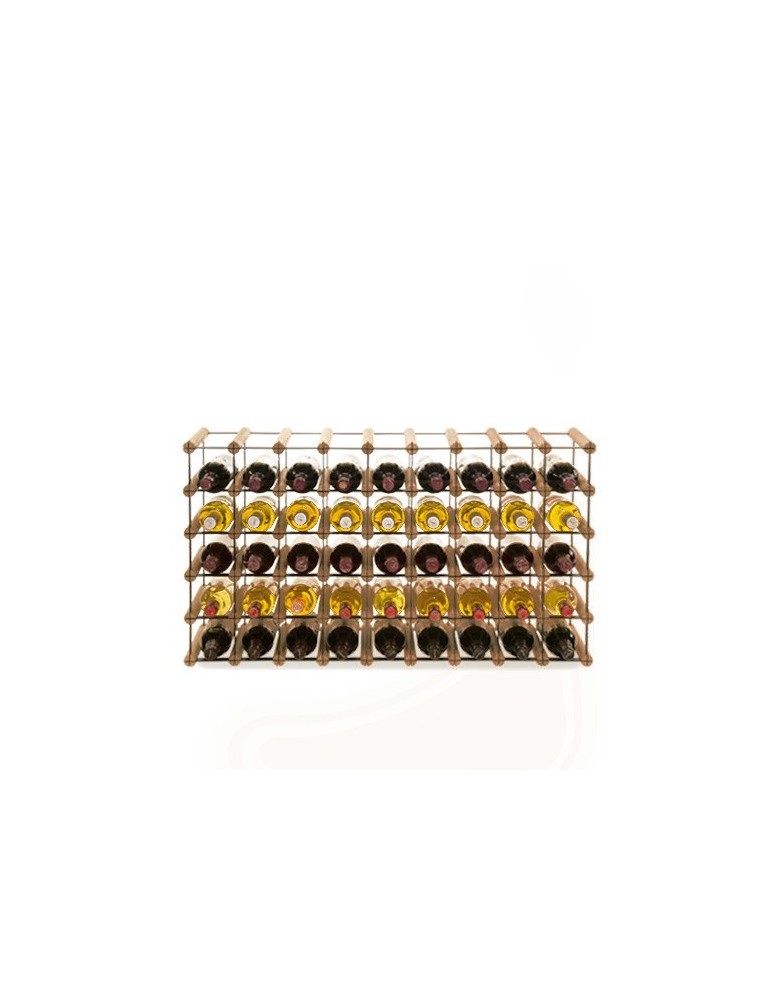 Regały - Stojak na 45 Butelek Szklanych/ PET — RW-8/ 9x5 — Brązowy - product b2b.wamar.biz 1