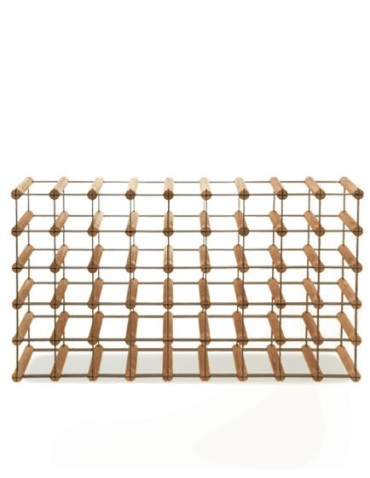 Regały - Stojak na 45 Butelek Szklanych/ PET — RW-8/ 9x5 — Brązowy - product 6