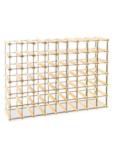 Stojak na 54 Butelki Szklane/ PET — RW-8/ 9x6 — Naturalny - product 2