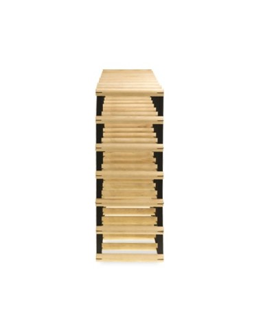 Regały - Stojak na 54 Butelki Szklane/ PET — RW-8/ 9x6 — Naturalny - product 2