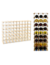 Stojak na 54 Butelki Szklane/ PET — RW-8/ 9x6 — Naturalny