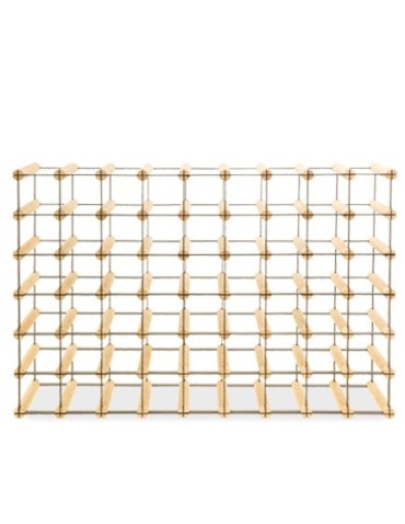 Regały - Stojak na 54 Butelki Szklane/ PET — RW-8/ 9x6 — Naturalny - product 5