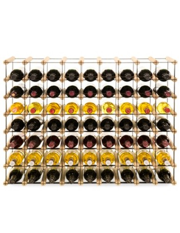 Regały - Stojak na 63 Butelki Szklane/ PET — RW-8/ 9x7 — Naturalny - product 4