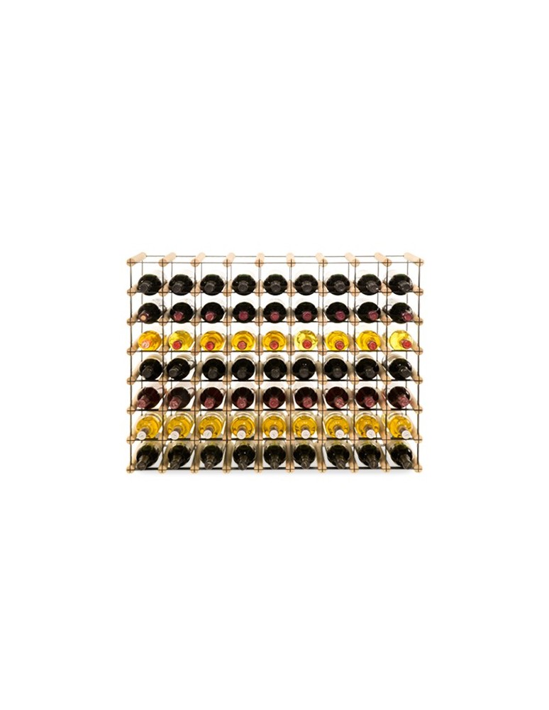 Regały - Stojak na 63 Butelki Szklane/ PET — RW-8/ 9x7 — Naturalny - product b2b.wamar.biz 4