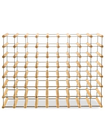 Regały - Stojak na 63 Butelki Szklane/ PET — RW-8/ 9x7 — Naturalny - product 5