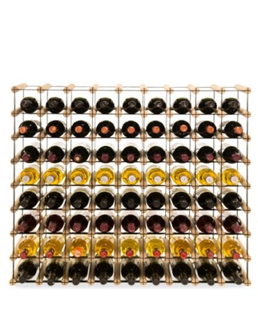 Regały - Stojak na 72 Butelki Szklane/ PET — RW-8/ 9x8 — Surowy - product 4