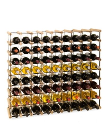 Regały - Stojak na 72 Butelki Szklane/ PET — RW-8/ 9x8 — Surowy - product 6