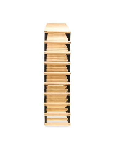 Stojak na 81 Butelek Szklanych/ PET — RW-8/ 9x9 — Naturalny - produkt 2