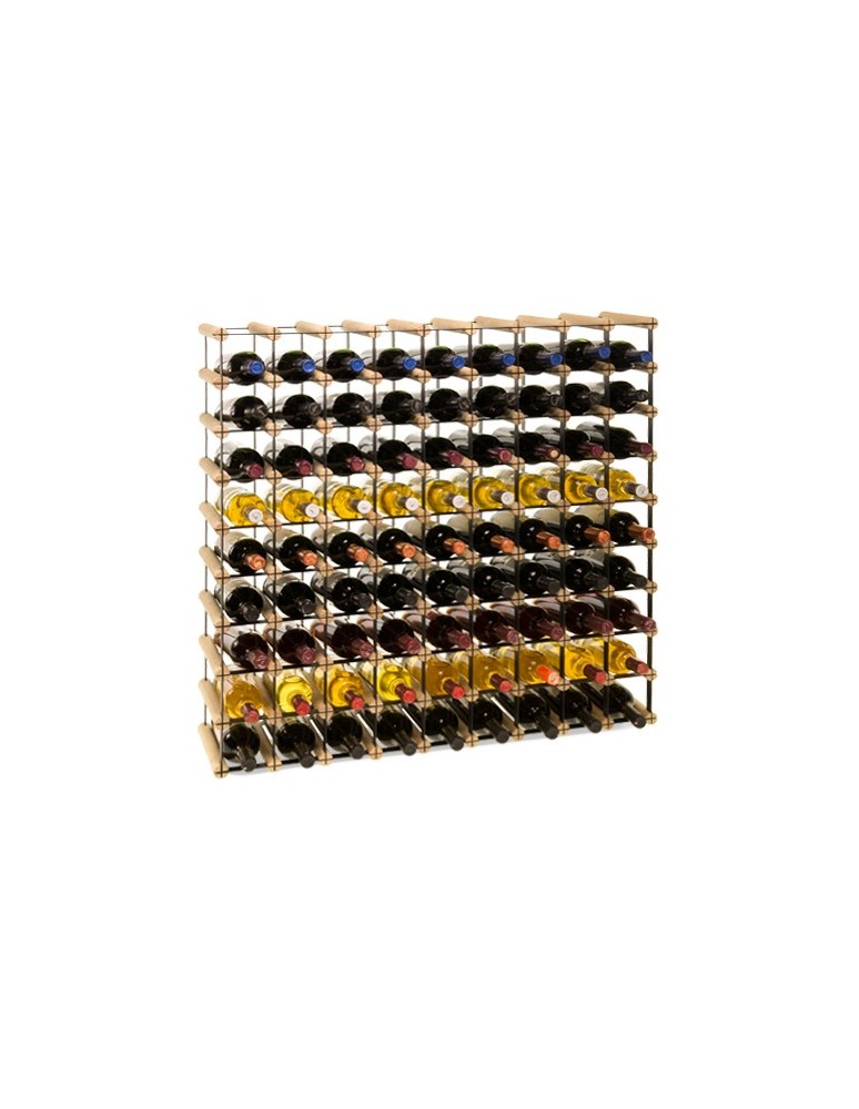 Regały - Stojak na 81 Butelek Szklanych/ PET — RW-8/ 9x9 — Naturalny - produkt b2b.wamar.biz 6