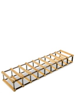 Stojak na 9 Butelek Szklanych/ PET — RW-8/ 9x1 — Naturalny - product 2