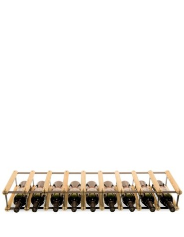 Regały - Stojak na 9 Butelek Szklanych/ PET — RW-8/ 9x1 — Naturalny - product 4