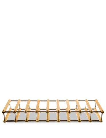 Regały - Stojak na 9 Butelek Szklanych/ PET — RW-8/ 9x1 — Naturalny - product 5