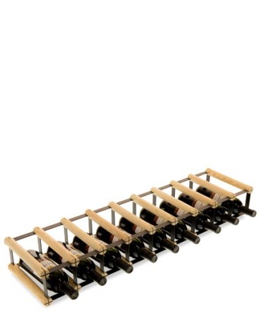 Regały - Stojak na 9 Butelek Szklanych/ PET — RW-8/ 9x1 — Naturalny - product 6