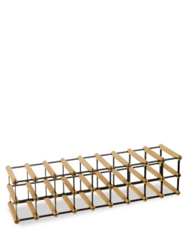 Regały - Stojak na 18 Butelek Szklanych/ PET — RW-8/ 9x2 — Naturalny - produkt 2