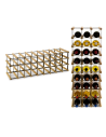 Stojak na 27 Butelek Szklanych/ PET — RW-8/ 9x3 — Naturalny