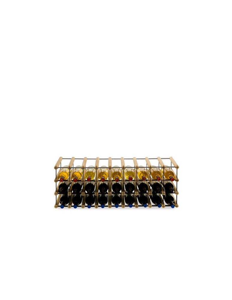 Regały - Stojak na 27 Butelek Szklanych/ PET — RW-8/ 9x3 — Naturalny - product b2b.wamar.biz 4