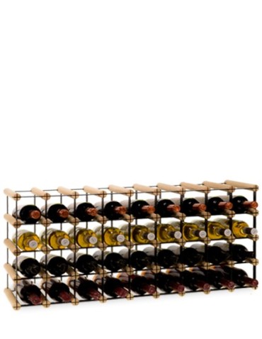 Regały - Stojak na 36 Butelek Szklanych/ PET — RW-8/ 9x4 — Naturalny - product 2