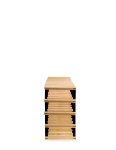 Regały - Stojak na 36 Butelek Szklanych/ PET — RW-8/ 9x4 — Naturalny - product 3