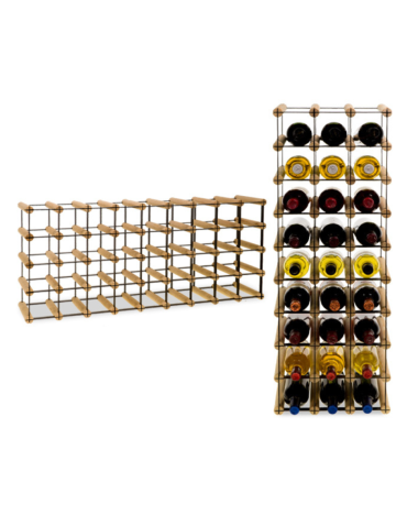 Stojak na 36 Butelek Szklanych/ PET — RW-8/ 9x4 — Naturalny