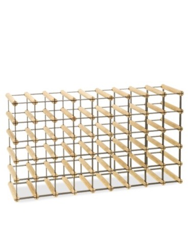 Regały - Stojak na 45 Butelek Szklanych/ PET — RW-8/ 9x5 — Naturalny - product 2