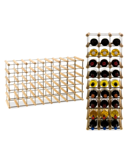 Stojak na 45 Butelek Szklanych/ PET — RW-8/ 9x5 — Naturalny