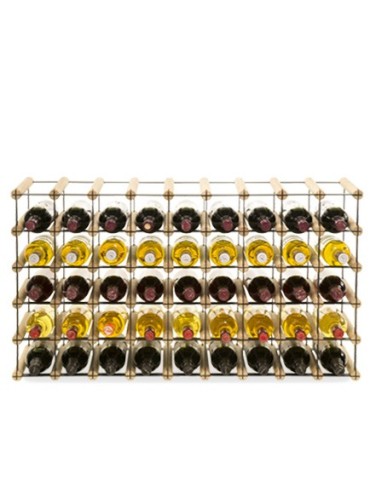 Regały - Stojak na 45 Butelek Szklanych/ PET — RW-8/ 9x5 — Naturalny - product 4