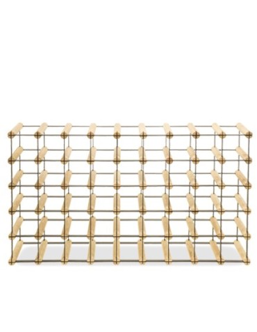 Regały - Stojak na 45 Butelek Szklanych/ PET — RW-8/ 9x5 — Naturalny - product 5