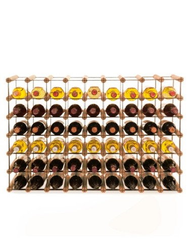 Stojak na 54 Butelki Szklane/ PET — RW-8/ 9x6 — Brązowy - product 2