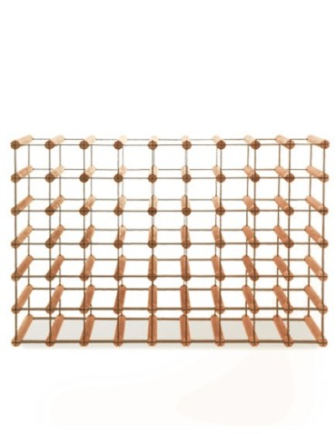 Regały - Stojak na 54 Butelki Szklane/ PET — RW-8/ 9x6 — Brązowy - produkt 3