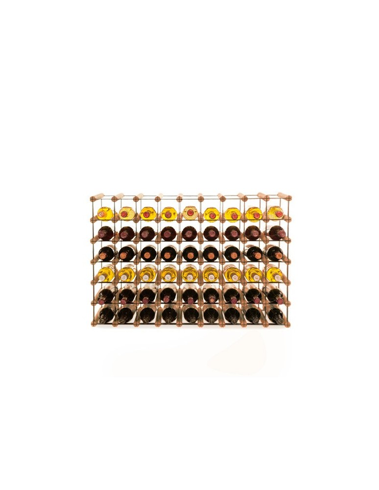 Regały - Stojak na 54 Butelki Szklane/ PET — RW-8/ 9x6 — Brązowy - produkt b2b.wamar.biz 5