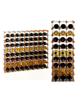 Stojak na 72 Butelki Szklane/ PET — RW-8/ 9x8 — Brązowy