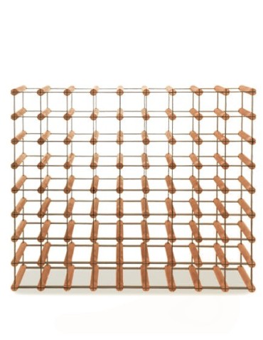 Regały - Stojak na 72 Butelki Szklane/ PET — RW-8/ 9x8 — Brązowy - product 3