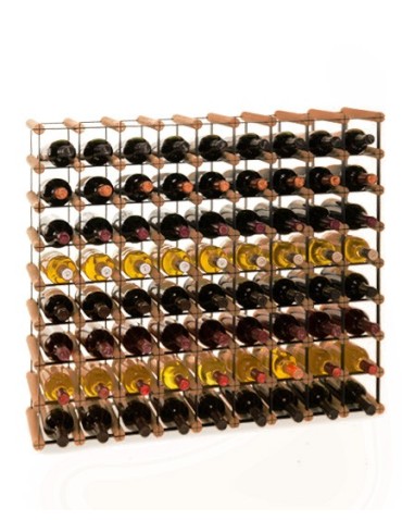 Regały - Stojak na 72 Butelki Szklane/ PET — RW-8/ 9x8 — Brązowy - product 4